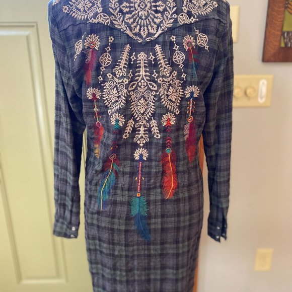 JOHNNY WAS Tunic with Embroidery XS NWT - Picture 10 of 11